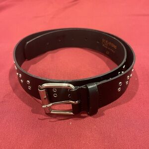 Iceberg Black Belt with Silver Studs